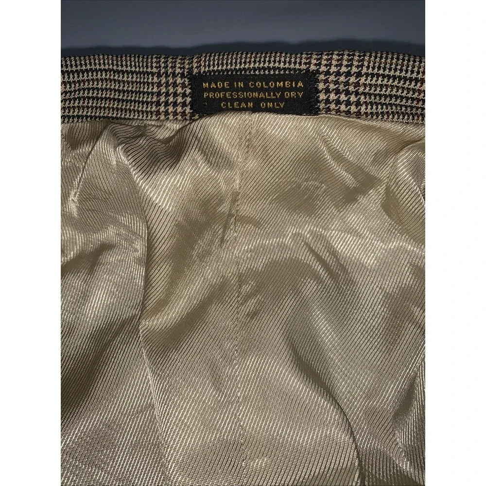 VTG Oscar De La Renta Men's 38S Glen Plaid Wool Sport Coat Lined Blazer Preppy